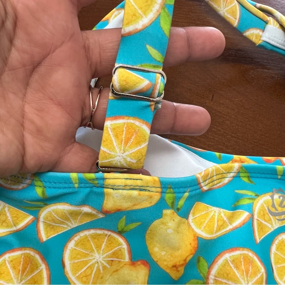 New SwimZip Scoop Bikini Top New With Tags Size 2X Lemons plus Size Bikini top - Picture 12 of 16